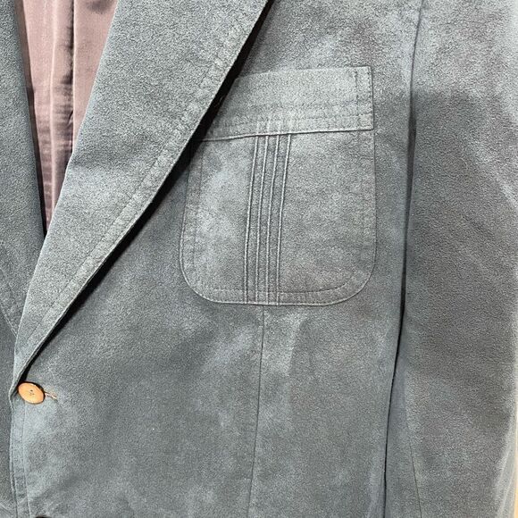 Bijou Vintage Blue Suede Blazer - Picture 2 of 4